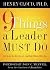 Cover of 9 Things a Leader Must Do: How to Go to the Next Level--And Take Others With You